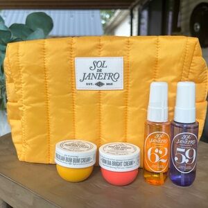 Sol de Janeiro Quilted Bag w/Brazilian Bum Bum Cream and Travel Essentials - NEW